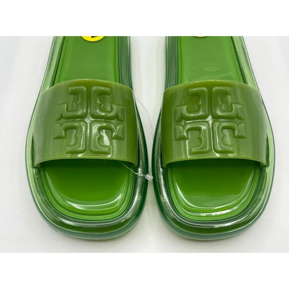 NWT Tory Burch Bubble Jelly Sandals Size 5 Green